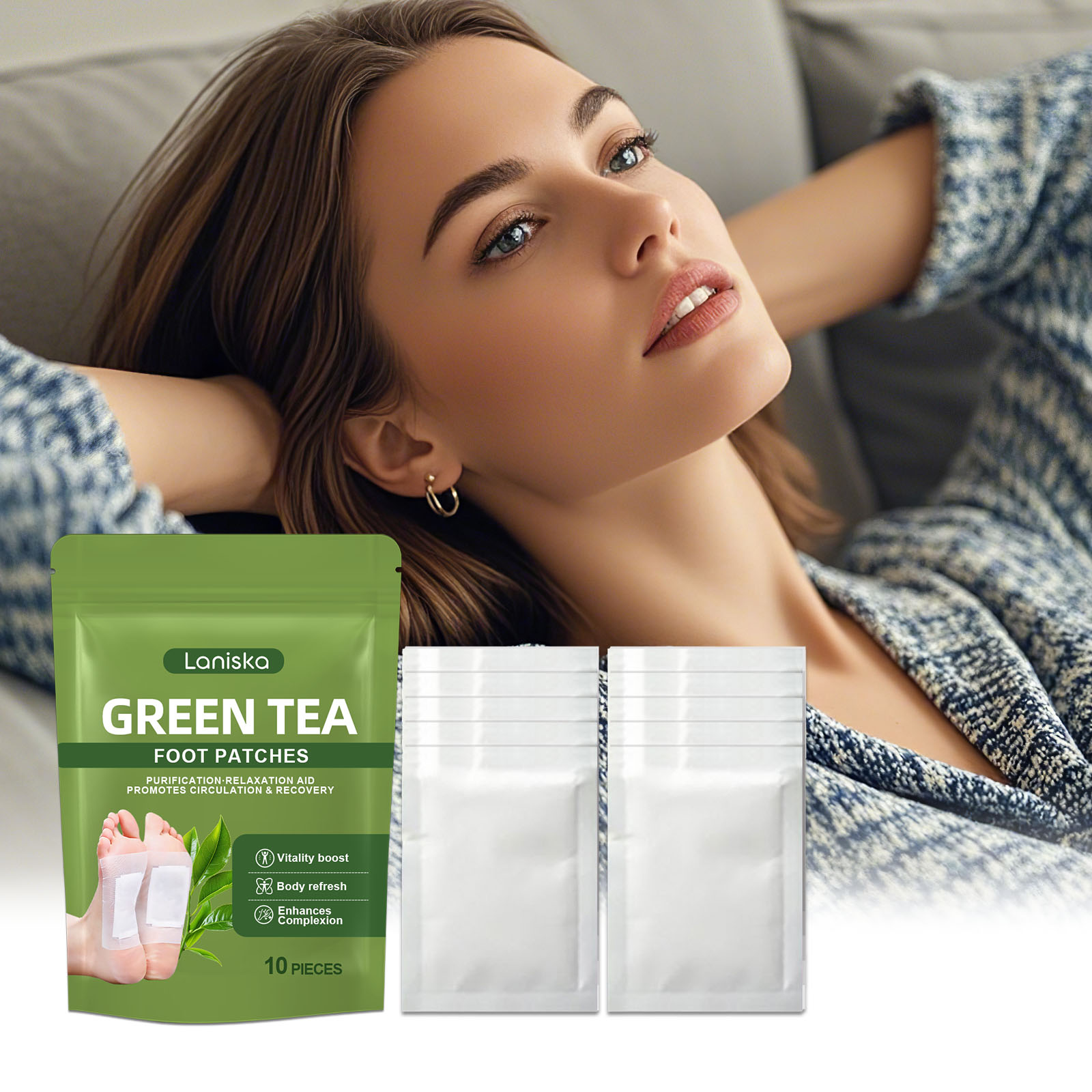 Detox Foot Patch - Natürliches Entgiftungs-Fußpflaster zur Stresslinderung, Förderung des