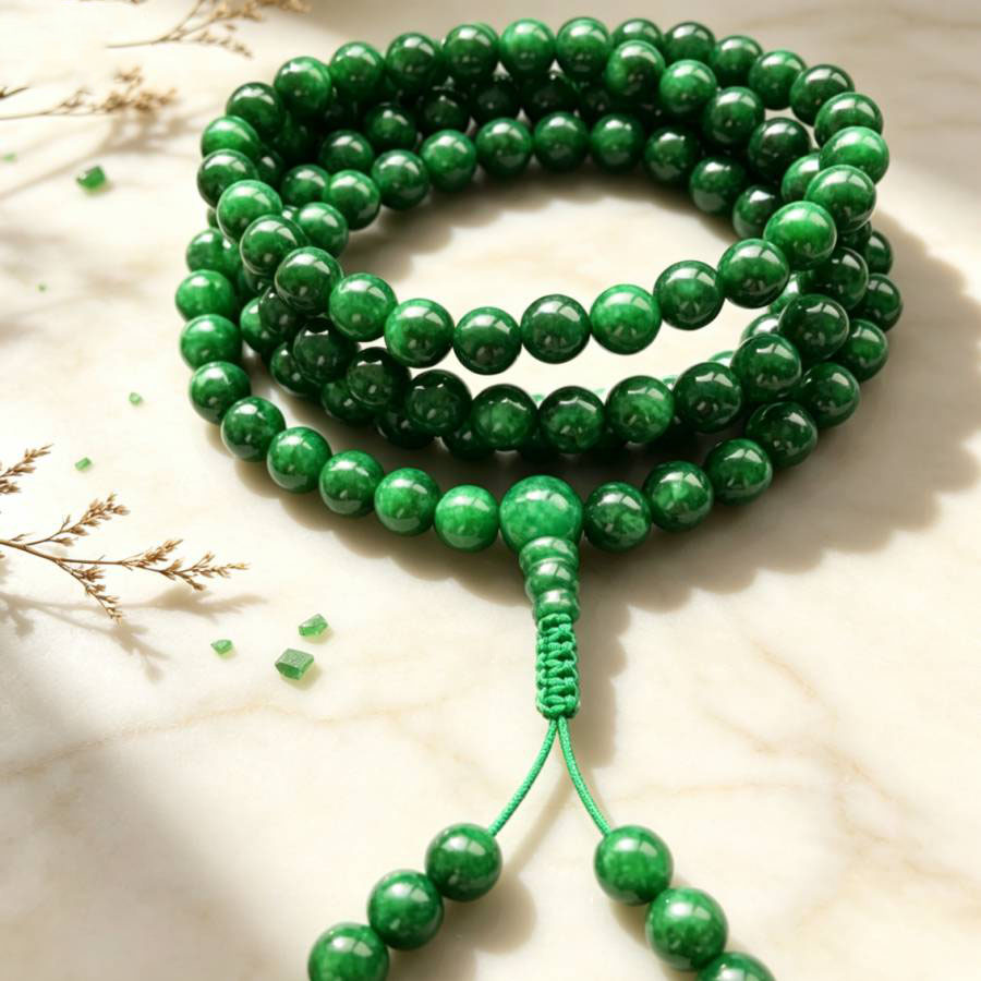 6mm 108 natürliche grüne Jade  – Health Wellness Bracelet Bewertung und Preis