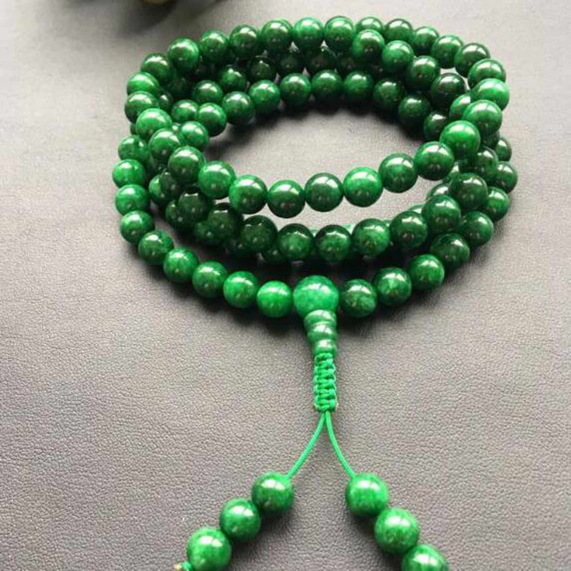 6mm 108 natürliche grüne Jade  – Health Wellness Bracelet Bewertung und Preis