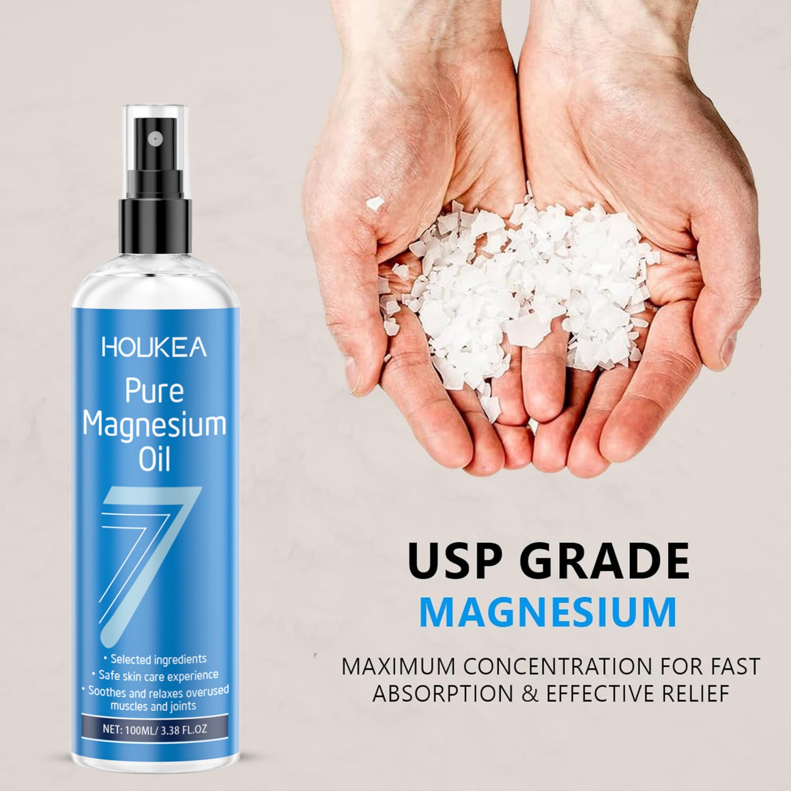 Reines Magnesiumöl-Spray 100ml – Bath Salts Magnesium Bewertung und Preis